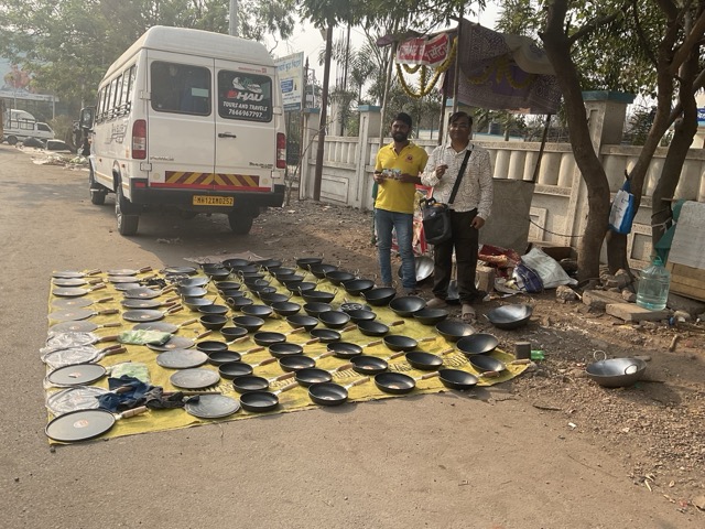 Iron utensils seller